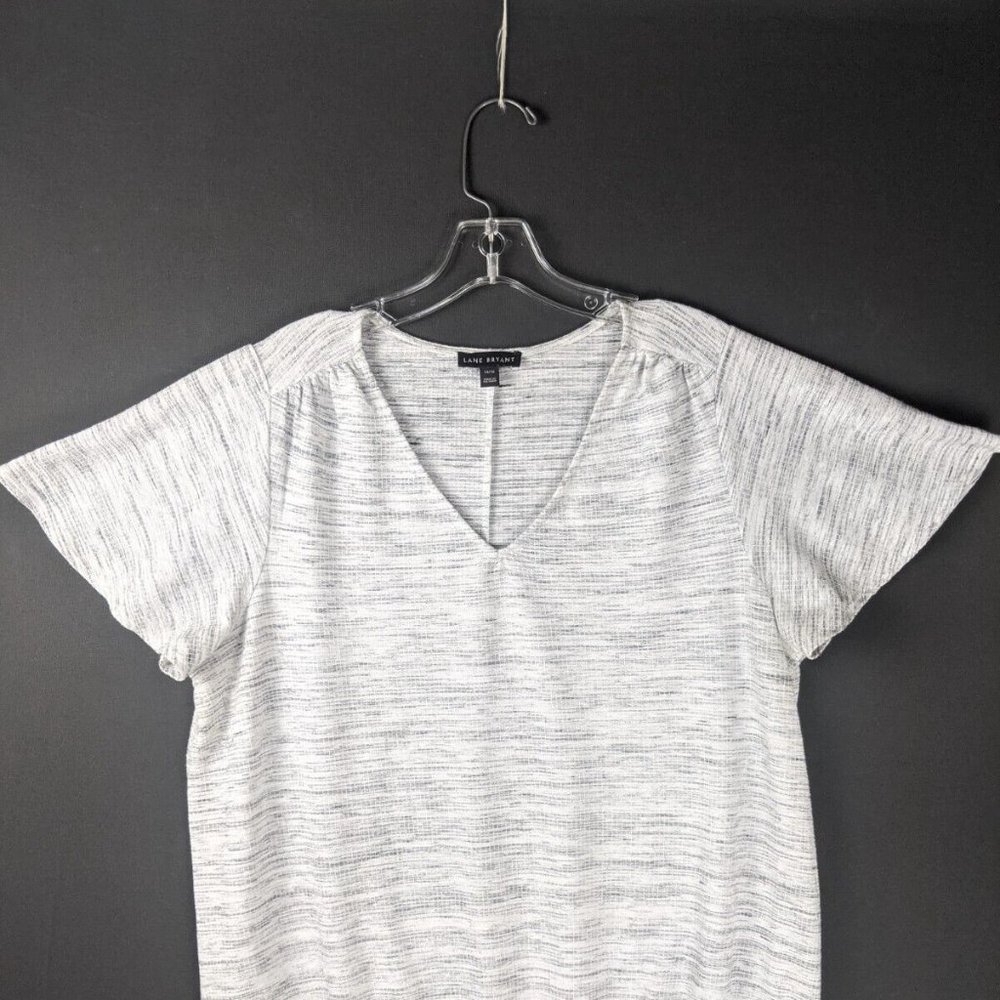 Lane Bryant Blouse Women 14 16 Pullover Shirt Space Dye Tee Professional Top
